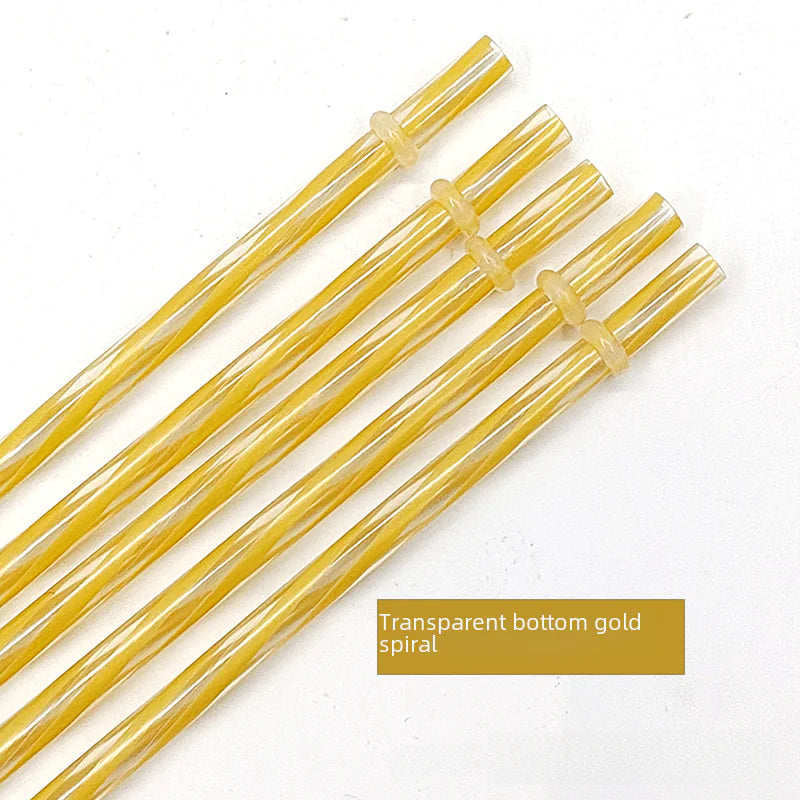 12 Color Reusable Plastic Straws for Holidays