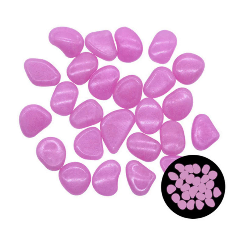 100PCS Glow-in-the-Dark Garden Pebbles