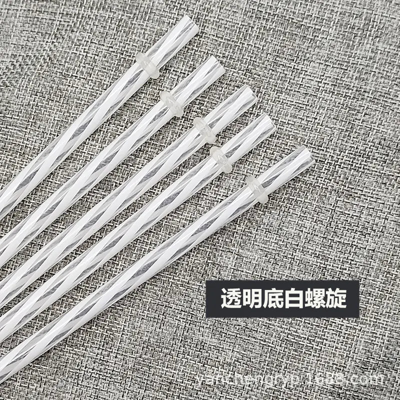 12 Color Reusable Plastic Straws for Holidays