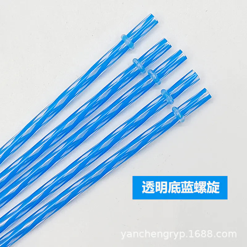 12 Color Reusable Plastic Straws for Holidays