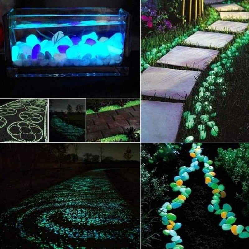 Glow in the Dark Garden Pebbles-2