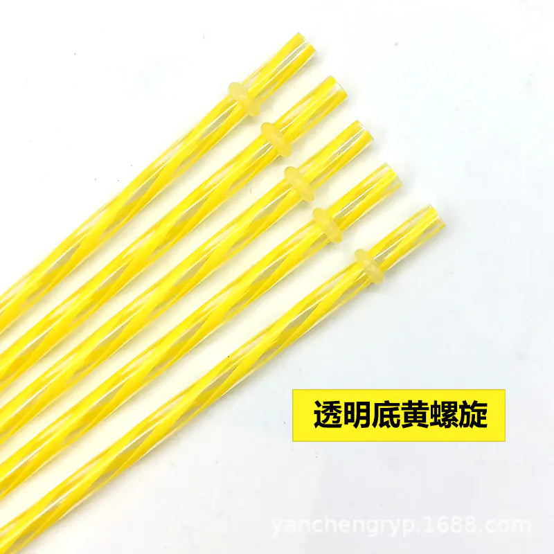 12 Color Reusable Plastic Straws for Holidays