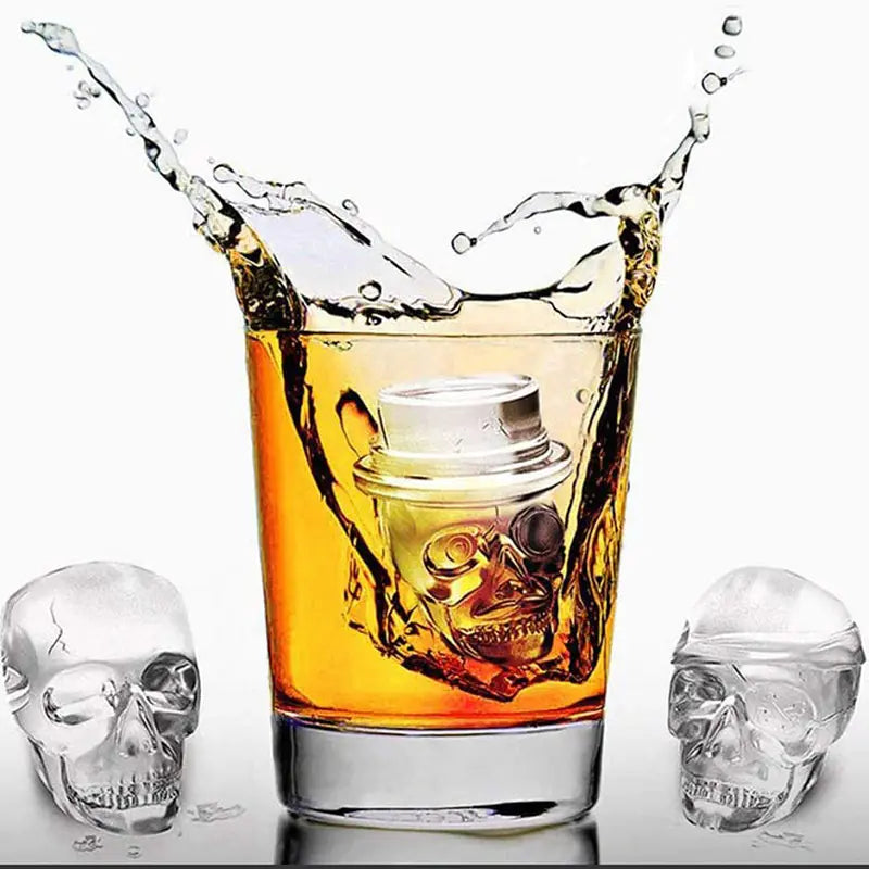Skull Ice Cube Silicone Molds for Christmas (Set of 4 & 6)