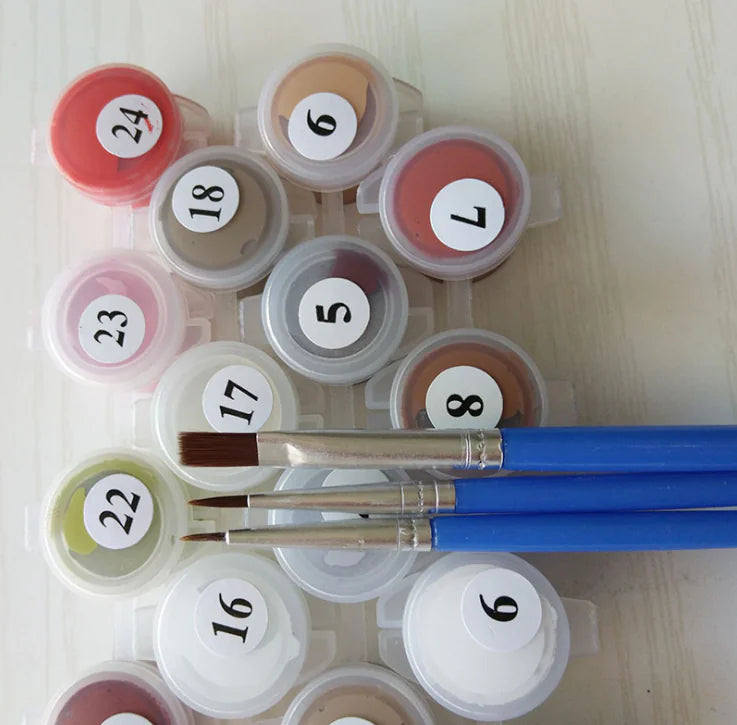 Dog Family Digital Oil Painting