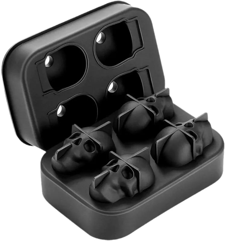 Skull Ice Cube Silicone Molds for Christmas (Set of 4 & 6)