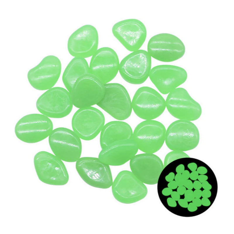 100PCS Glow-in-the-Dark Garden Pebbles