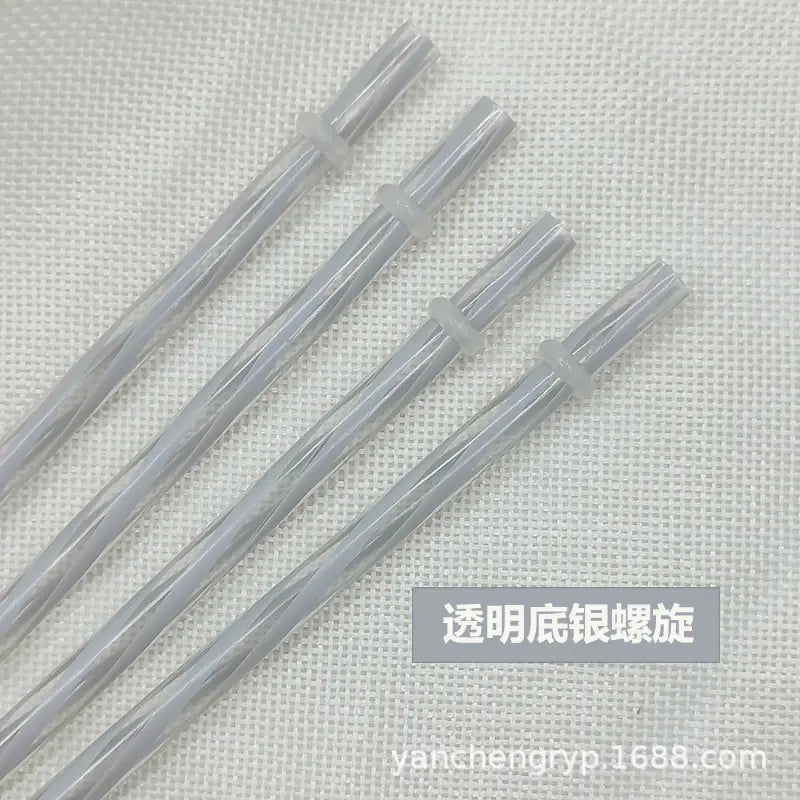 12 Color Reusable Plastic Straws for Holidays