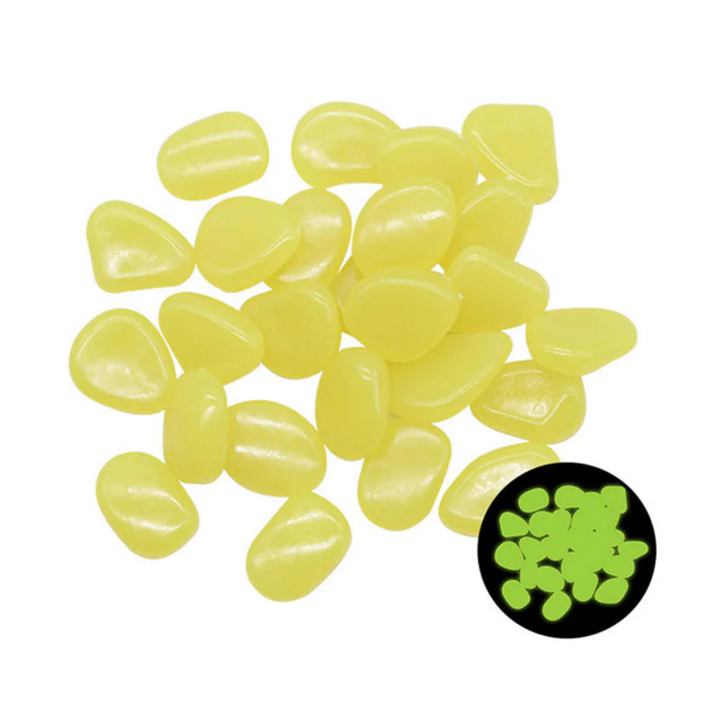 100PCS Glow-in-the-Dark Garden Pebbles