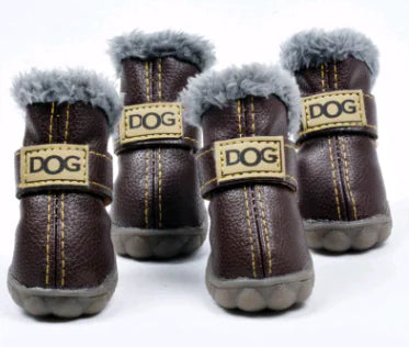 Thick Winter Dog Boots for Pets - Warm Teddy Shoes