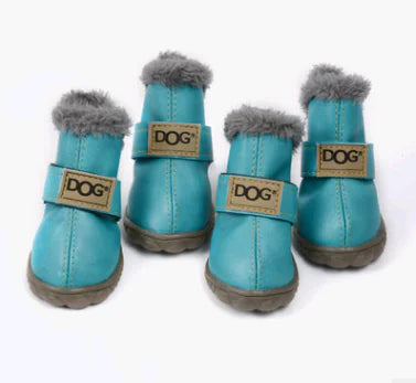 Thick Winter Dog Boots for Pets - Warm Teddy Shoes
